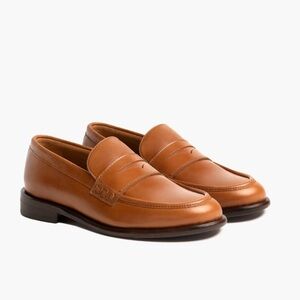 Thursday Boot Company Leather Dress Penny Loafers in Caramel